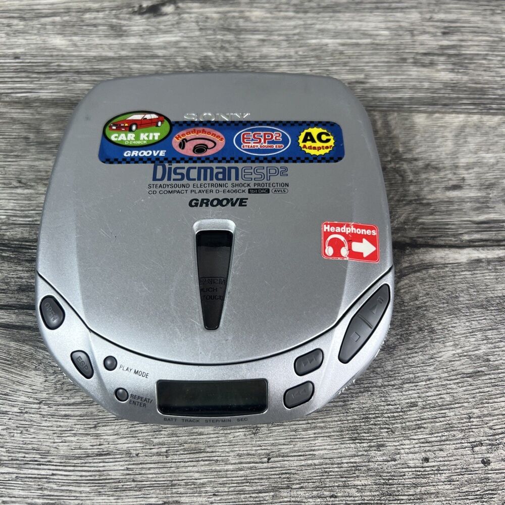Sony Discman Portable CD Player ESP2 D-E406CK CD Powers On No Play *PARTS